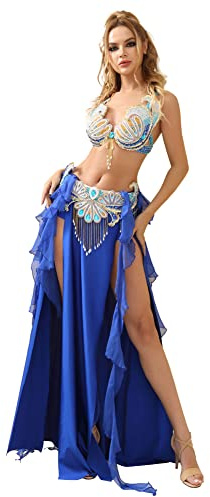 ROYAL SMEELA magdans kläder dam belly dance-set blå