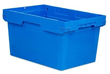 PROREGAL Conical Mehrweg-Stapelbehälter Blau | HxBxT 32,3x40x60cm | 58 Liter | Lagerbox Eurobox Transportbox Transportbehälter Stapelbehälter