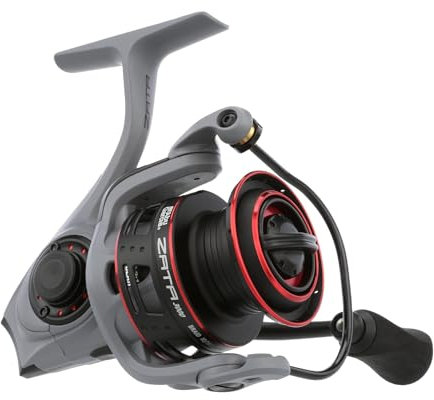 Abu Garcia Zata Spinn-Angelrolle, Größe 4000, gefräste Aluminium- und Edelstahl-Konstruktion, rechts/linker Griff, Kohlefaser-Frontbremssystem