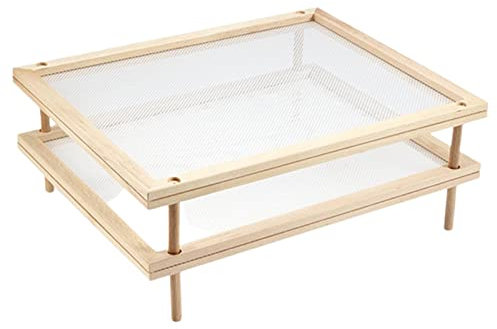 Secador De Pasta, Secador De Alimentos Apilable De Madera Con Red, Secador De Alimentos Pulidos Deshidratados Y Fiables, Soporte De Almacenamiento De Frutas Abierto Desmontable Para Vegetales De