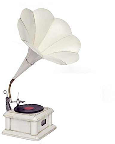 Tocadiscos de vinilo vintage para decoración suave para el hogar, accesorios de fotografía, modelo de altavoz, adorno para gramófono, pieza de decoración retro y elegante