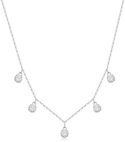 S'Agapõ Collana Girocollo Donna, Collana Donna in Acciaio e Zirconi | Collezione Dazzly - SDZ146