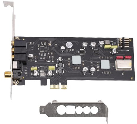 Garsent PCIe-Ljudkort, Internt Ljudkort med Lågprofilfäste, Fiberoptisk Koaxial HiFi PCI Express-ljudadapter, Stöd för SSS1700-chip 16/24 Bitar för PC-datorer