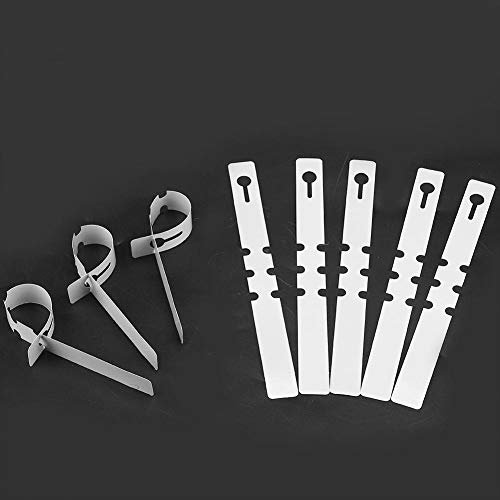 Pianta in plastica con albero Tags – 100 pezzi – Nastro decorativo per prato – 21 x 2 cm (bianco)