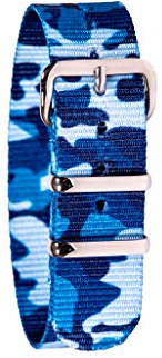 ertt EasyRead time teacher WS-BC Bracelet de Montre, Bleu Camouflage (plus de couleurs disponibles)