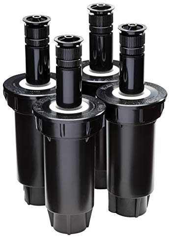 Rain Bird 1802AP4PK – Lot de 4 arroseurs escamotables Professionnels, Motif réglable de 0 à 360 °, Distance de pulvérisation de 2,4 à 4,6 m, Hauteur escamotable de 5,1 cm