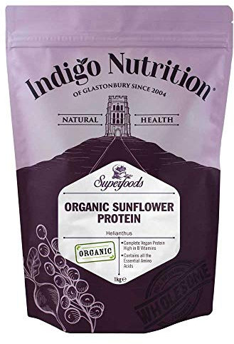 Indigo Herbs Organic Sunflower Seed Protein Powder 1kg | Plant Based Protein | Vegan | 25% RDA of Protein