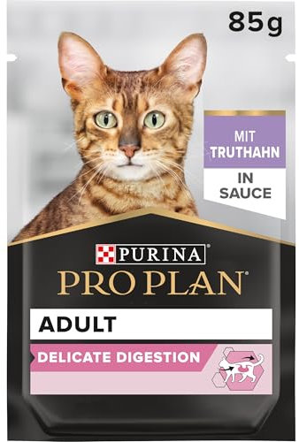 Pro Plan Cat Delicate Nutri Savour Katzenfutter nass, mit Truthahn, 26er Pack (26 x 85 g)
