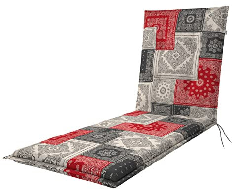 Doppler / Rolliege Motion XL/Gartenliege Auflage/Rollliege/ca. 195 x 60 x 8 cm/Rot Orient