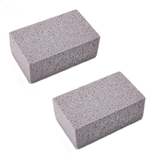 Hilai 2pcs Barbecue Nettoyage Produits, Nettoyage de Grillades Brick Gridle Pince Pierre BBQ Nettoyant pour Le Nettoyage de la Cuisine BBQ