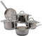 ECHTWERK Induktion Kochtopf-Set aus hochwertigem Edelstahl, 8-teiliges Kochgeschirr, Töpfe mit Glasdeckel, 3 x Kochtopf, Stielkasserole und Bratpfanne, alle Herdarten, Black-Edition, EW-TS-8040S, Groß