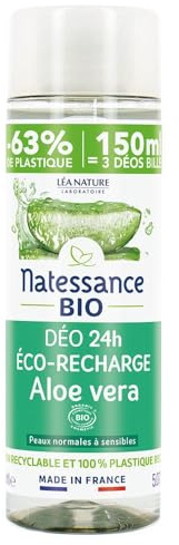 Natessance Éco-recharge déo 24h Aloe Vera 50ml