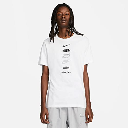 NIKE Sportswear Club Logo T-Shirt Mens Size - L White/Black