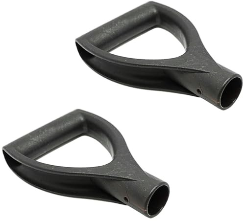 Spadhandtag, spade D grepphandtag 3 cm innerdiameter plast spade grävverktyg svart 2 st