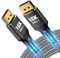 PfirstDa Cable DisplayPort 2.1 16K Compatible Con 16K@60Hz, 8K@120Hz, 4K@240Hz/165Hz/144Hz 80Gbps HDR, Compatible Con G-Sync y FreeSync, Cable DP a DP, Para Monitores De Juegos (3,0 m)