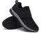 GYCF Chaussons Diabétiques Homme,Âgées Chaussures Orthopédiques Marche,Extra Larges Respirant Baskets de Course Rééducation pour Soulager Douleur Au Pied,Noir,41EU