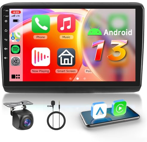 【8 Núcleo 4+64G】 Hodozzy Carplay Radio Coche para FIAT Ducato/Peugeot Boxer/Citroen Jumper 2011-2022,9 Pulgadas Autorradio Android con Pantalla Táctil/DSP/GPS/RDS/FM/Bluetooth/USB/WiFi