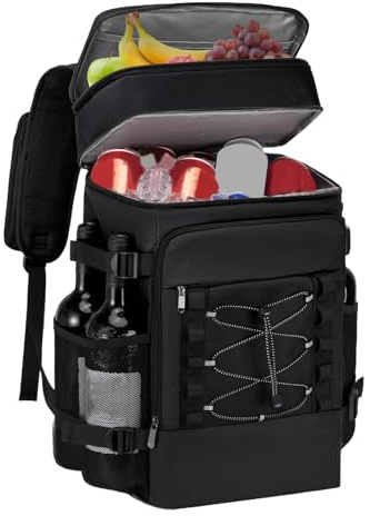 Enfriador de mochila - Caja de hielo suave de gran capacidad, bolsa de refrigeración reutilizable | Bolsa portátil aislada para camping, viajes a la playa, viajes, senderismo, comidas escolares, días