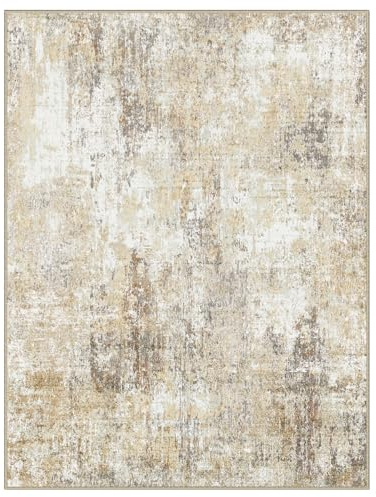 INOVADAY Abstrakt vardagsrumsmatta 200 x 300 cm mattor brun/grå | Sovrumsmatta, vardagsrumsmatta, modern, maskintvättbar, låg päls, bleknar inte, mjuk halkfri, OEKO tryck