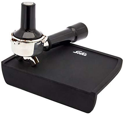 Solis Tamping Mat - Tampermatte - Tamper Matte Für Siebträger - Espressomaschinen - Silikonmatte - Schwarz - 20 x 4 x 15 cm