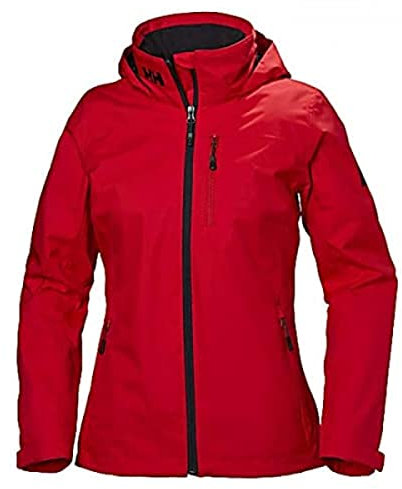 Helly Hansen Regnjacka med huva, mellanlager, för kvinnor, fleecefodrad, vattentät, 162 röd, storlek 4XL
