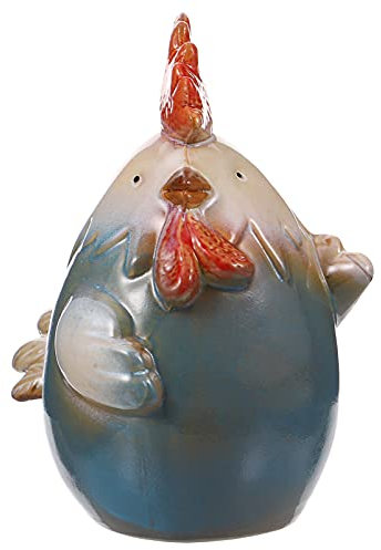 Sparschwein Keramik Huhn Design Kinder Sparbüchsen Spardose Münze Spartopf Geld Bank Desktop Statue Wohnkultur Ornament für Zuhause Büro Deko Kinder Geschenk Blau