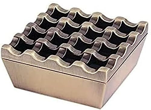 Cendrier Extérieur en Métal pour Cigares - Cendriers pour Cigarettes Coupe-Vent Grand Cendrier 16 Trous Cendrier Extérieur Coupe-Vent pour Cigarettes Décor De Table pour La Maison Hôtel Jardin