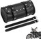Universal Motorrad Satteltasche, Wasserdichte Satteltaschen Motorrad, mit 2 Befestigungsgurten, Runde Sattel Taschen, Motorrad Satteltaschen für Meisten Motorräder und Geländefahrzeuge (Schwarz)
