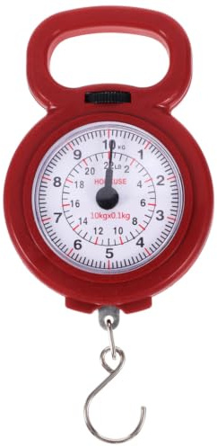 WRITWAA Portable Spring Scale Hand Scales Fish Hunting Small Hanging Mechanical Kitchen Weight Balance Luggage Digital Fruit Manual Metal Travel