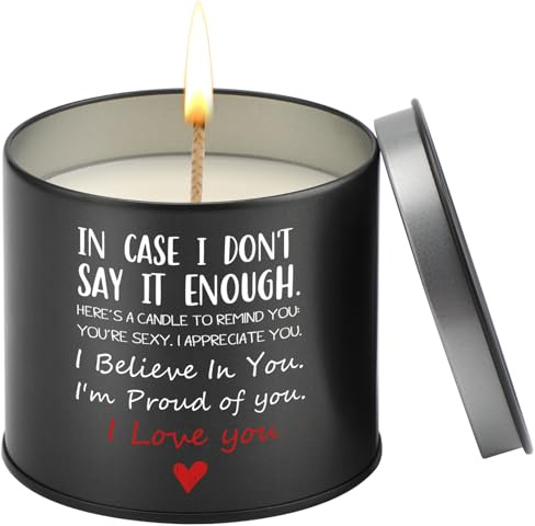 PRSTENLY Gifts for Him Anniversary Men I Love You Gift for Husband Birthday | 9OZ Scented Candles Christmas for Boyfriend Birthday Wedding Anniversary