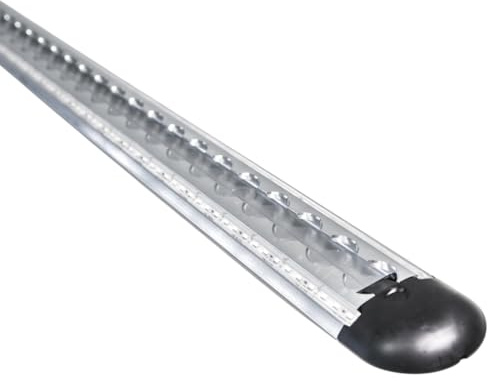 LOADCARE Riel de amarre LED semicircular con iluminación LED de aluminio, para asegurar la carga, camiones, camping, remolques, coches, 1 m, 12 V (1)