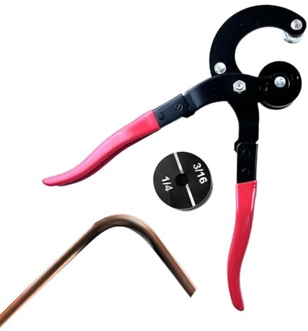 Jubilofex Pinza piegatubi per ,Macchina piegatubi manuale | Strumento Di Piegatura Manuale 4-in-1 Per Guida Del Freno Automobile E In Acciaio Alluminio