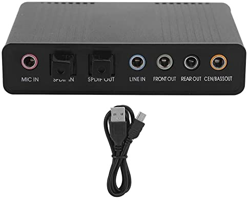 Iyalezirk 1 set externt ljudkort dator extern ljudkort adapter för karaoke svart