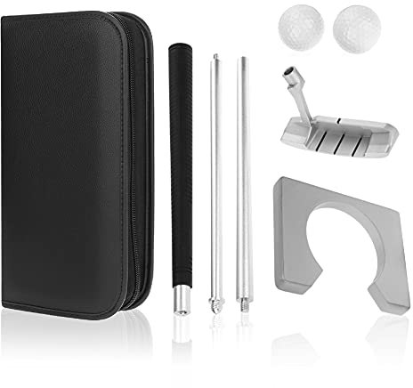 Indoor Set, Putter Set Golfschläger Rechts Praxis Training Clubs Putter Kit mit Kugeln und Tasche