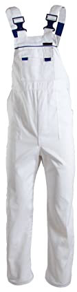 Max-Popular Salopette de travail pour jardinier automobile Blanc - Blanc - W56