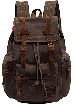 Vintage unisex ryggsäck kanvas ryggsäck för 12-17 tum laptop ryggsäckar vardagliga dagväskor