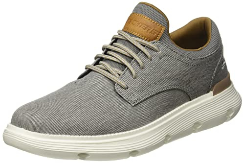 Skechers Men's Garza Romano Sneaker, Taupe Canvas, 12 UK