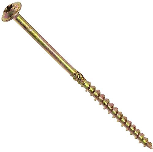 AERZETIX - C67442 - Juego de 50 Tornillos para madera Ø4x80mm con cabeza ancha abombada - con huella estrella Т20 - en acero galvanizado - carpintería, contrachapado, aglomerado, melamina