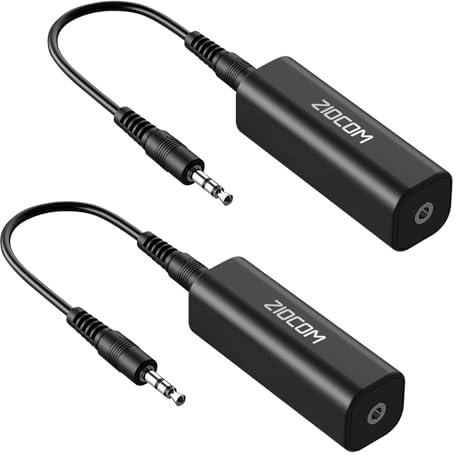 ZIOCOM Ground Loop Noise Isolator, Aislador de Ruido de Bucle de Tierra para Sistema de Audio de automóvil y estéreo doméstico con Cable de Audio Auxiliar de 3,5 mm, 2 Piezas