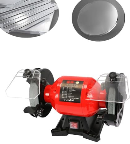 Smerigliatrici da banco elettriche da 6 pollici, con motore brushless Smerigliatrice da tavolo da 2950 giri/min, con mole da 36/80 grana e protezione per gli occhi regolabile