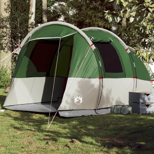 Tino Tech 455 x 265 x 194 cm - Tente tunnel d'extérieur pour 4 personnes - Coupe-vent - Tente de camping familiale - Grande tente à lancer - Tente de festival - Tente de trekking - Polyester - Vert