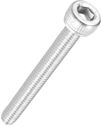 Kozelo 50Pcs Vis à Tête Cylindrique à Six Pans Creux - [M3-0,5 x 25mm] Acier Inoxydable 304 Entièrement Fileté à Entraînement Hexagonal pour Moteur Électrique Impression 3D, Argent