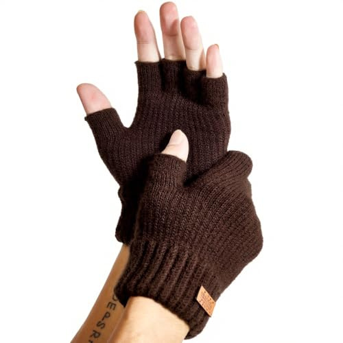 Fingerless Gloves - Half Finger Gloves Fingerless Gloves For Men Women,Winter Warm Knitted Gloves Driving Working Typing Writing Running