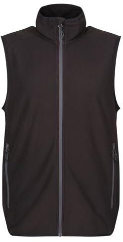 Regatta Professional Navigera fleece-väst för män, lätt och anti-piller – perfekt för utomhus, promenader, vandring och camping, Svart, 3XL
