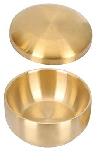 OKUMEYR Bol à Soupe Multifonction En Acier Inoxydable 304 Bol Cubique Petit 10,5 Cm Avec Couvercle Double Couche Épais Usage Quotidien Maison Lot