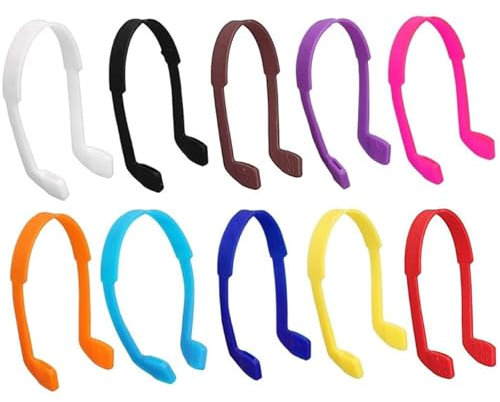 10 Pack Silicone Glasses Straps, Anti-slip Kids Eyeglasses Sunglasses Strap Band Holder Eyewear Retainer Elastic Sports Toddlers Glasses Strap (Muti-Color)