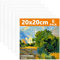 Mokani Canvas for Painting, 6 Packs Blank Canvas Panels Board - 20x20cm (8x8), Cotton Art Canvases for Acrylic, Oil Painting, Ideal Art Supplies for Professional Artist, Hobby Painters & Beginners