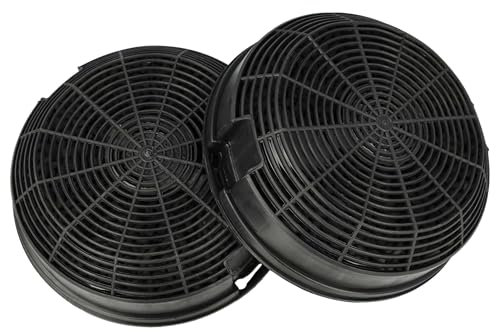 vhbw 2x Filtres à charbon actif compatible avec Elica MISSY M20 SL3V 2L, M20 IX/A/60 hotte aspirante - 15,3 cm