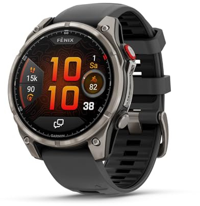 Garmin fēnix 8 Pro 47mm, LTE Premium Multisport GPS Smartwatch,AMOLED Touch Screen,built in inReach technology, Advanced Health & Training Features,LED flashlight, Up to 15 days battery life,Graphite
