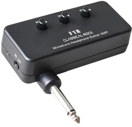 Bärbar gitarrförstärkare - batteridriven kompakt hölje, reseförstärkare för gitarr och bas, för resor scen inspelning utomhus prestanda nybörjare och vuxna